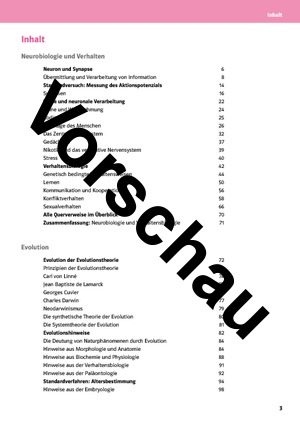 Inhaltsverzeichnis (aus Buch "Abiturwissen Biologie") | nachhilfeportal.de